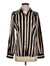 Haver + Blair 100% Polyester Stripes Brown Long Sleeve Blouse Size XS - photo 1