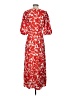 Rhode 100% Viscose Print Red Casual Dress Size 4 - photo 2