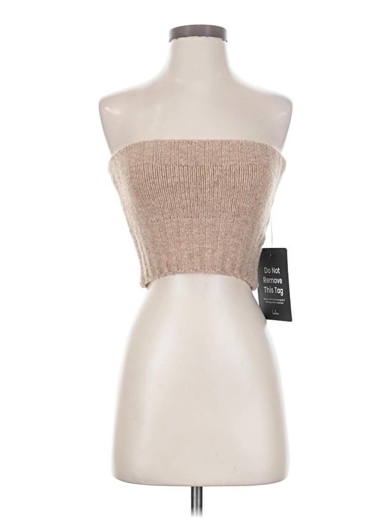 Lulus Tube Top Tan Strapless Neckline Tops In Brown