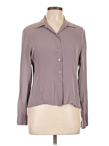 Caslon Long Sleeve Silk Top (view 1)
