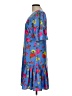 Ann Taylor 100% Polyester Floral Blue Casual Dress Size 10 - photo 5