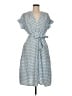 Max Studio Checkered-gingham Blue Casual Dress Size M - photo 1