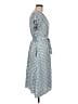 Max Studio Checkered-gingham Blue Casual Dress Size M - photo 4