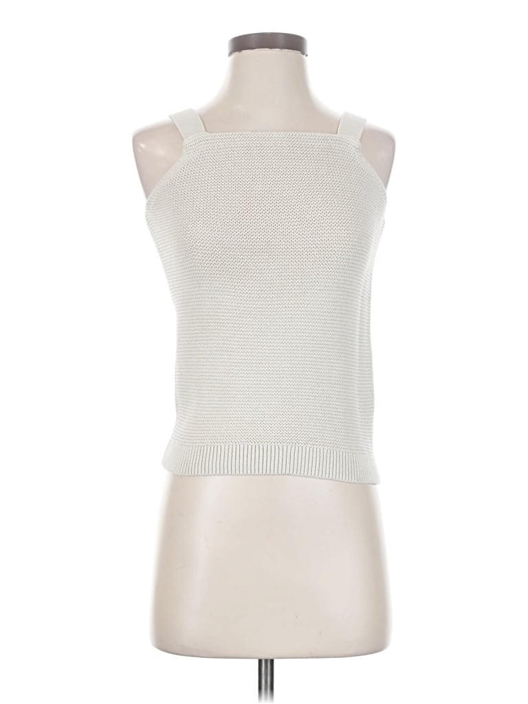 Pre-owned Club Monaco Sleeveless Top Ivory Strapless Neckline Tops