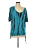 Venus Tie-dye Teal Short Sleeve Top Size L - photo 1