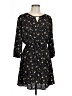 Lush 100% Polyester Floral Black Casual Dress Size L - photo 1