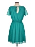 Miami 100% Polyester Solid Teal Casual Dress Size L - photo 2
