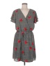 Luxology 100% Polyester Plaid Gray Casual Dress Size 6 - photo 1