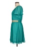 Miami 100% Polyester Solid Teal Casual Dress Size L - photo 5