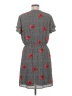 Luxology 100% Polyester Plaid Gray Casual Dress Size 6 - photo 2