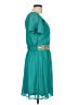 Miami 100% Polyester Solid Teal Casual Dress Size L - photo 4