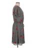 Luxology 100% Polyester Plaid Gray Casual Dress Size 6 - photo 4