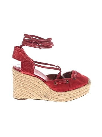 Hermès Leather Espadrille Platform Wedges (view 1)