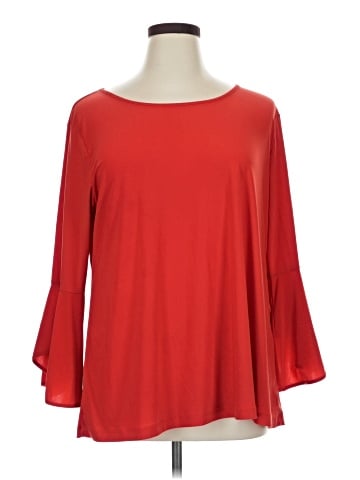 Women With Control 3/4 Sleeve Top (view 1)