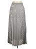 Max Studio 100% Polyester Chevron-herringbone Silver Black Casual Skirt Size 28 waist (estimated) - photo 2