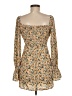 Ruby Sees 100% Polyester Floral Tan Casual Dress Size 8 - photo 2