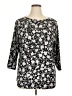 Croft & Barrow Black 3/4 Sleeve Blouse Size 1X - photo 1
