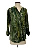 Cocomo Animal Print Green 3/4 Sleeve Blouse Size S - photo 1
