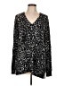 MICHAEL Michael Kors Animal Print Black Pullover Sweater Size L - photo 1