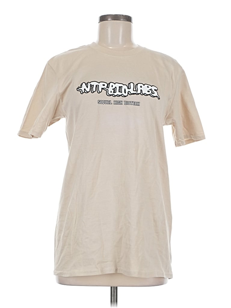 Pre-owned Gildan Short Sleeve T-shirt In Tan