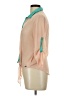 Assorted Brands 100% Polyester Color Block Tan 3/4 Sleeve Blouse Size 10 - photo 5
