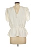 Nine West 100% Polyester Ivory Short Sleeve Blouse Size L - photo 2