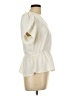 Nine West 100% Polyester Ivory Short Sleeve Blouse Size L - photo 4