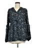 Jessica Simpson 100% Polyester Blue Long Sleeve Blouse Size M - photo 1