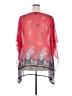 Lane Bryant 100% Polyester Red 3/4 Sleeve Blouse Size 22 - 24 Plus - photo 2