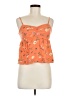 Volcom 100% Viscose Orange Sleeveless Blouse Size 8 - photo 1