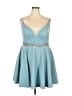 Assorted Brands 100% Polyester Stars Blue Cocktail Dress Size 20 - photo 1