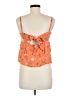 Volcom 100% Viscose Orange Sleeveless Blouse Size 8 - photo 2
