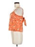 Volcom 100% Viscose Orange Sleeveless Blouse Size 8 - photo 5