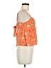 Volcom 100% Viscose Orange Sleeveless Blouse Size 8 - photo 4
