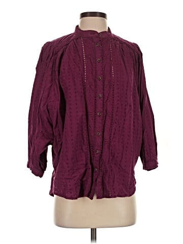Pilcro by Anthropologie 3/4 Sleeve Button-Down Shirt (view 1)
