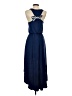 Moa Moa Solid Blue Casual Dress Size S - photo 2