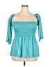 Assorted Brands Teal 3/4 Sleeve Blouse Size 2X - photo 1