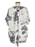 BCBGMAXAZRIA 100% Polyester Tie-dye Gray Short Sleeve Blouse Size M - photo 2
