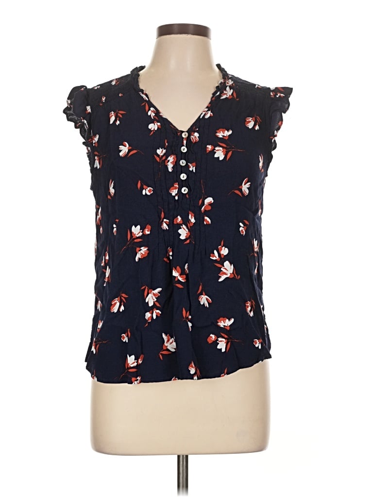 Pre-owned Daniel Rainn Sleeveless Blouse In Blue