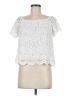Haute Monde 100% Polyester White Short Sleeve Top Size M - photo 1