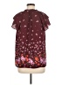 Old Navy 100% Polyester Burgundy Short Sleeve Blouse Size M - photo 2