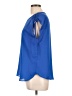 Pleione 100% Polyester Blue Short Sleeve Blouse Size L - photo 5