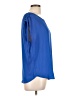 Pleione 100% Polyester Blue Short Sleeve Blouse Size L - photo 4