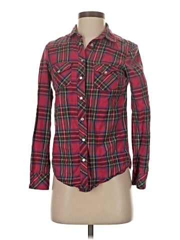 Topshop Long Sleeve Button-Down Shirt (view 1)