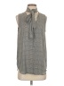 Ann Taylor 100% Polyester Gray Sleeveless Blouse Size S - photo 1