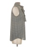 Ann Taylor 100% Polyester Gray Sleeveless Blouse Size S - photo 4