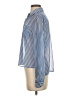 Topshop 100% Polyester Stripes Blue Long Sleeve Blouse Size 4 - photo 5