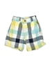 Janie and Jack 100% Cotton Plaid Yellow Board Shorts Size 6-12 mo - photo 1