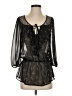 Black Rainn 100% Polyester Black 3/4 Sleeve Blouse Size S - photo 1