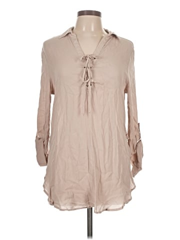 Chocolate Long Sleeve Blouse (view 1)